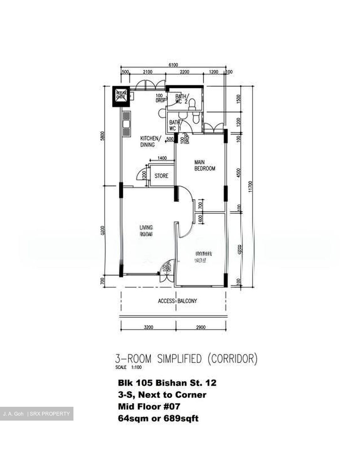 Blk 105 Bishan View (Bishan), HDB 3 Rooms #568752401